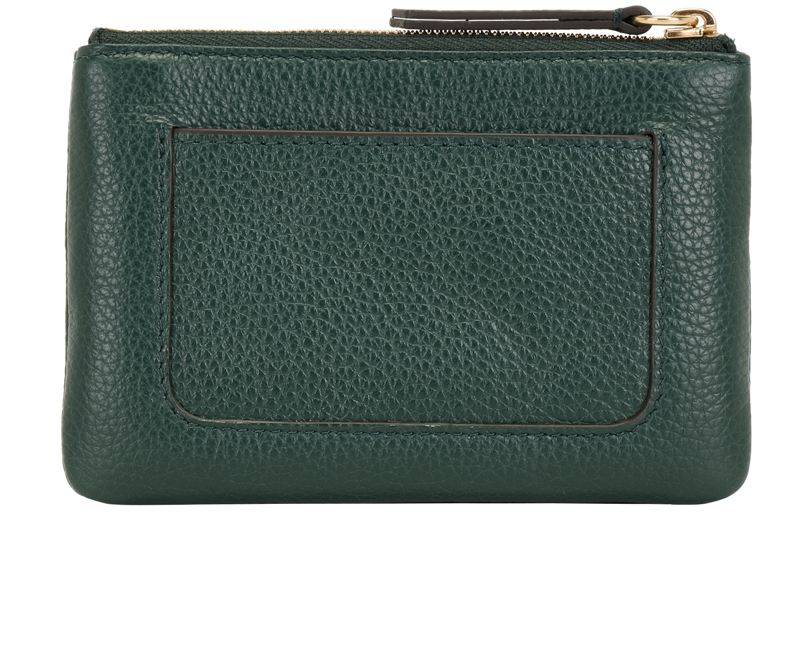 Mulberry Plaque Coin Wallet, &pound;165, Accessories, Green, Leather, Back view